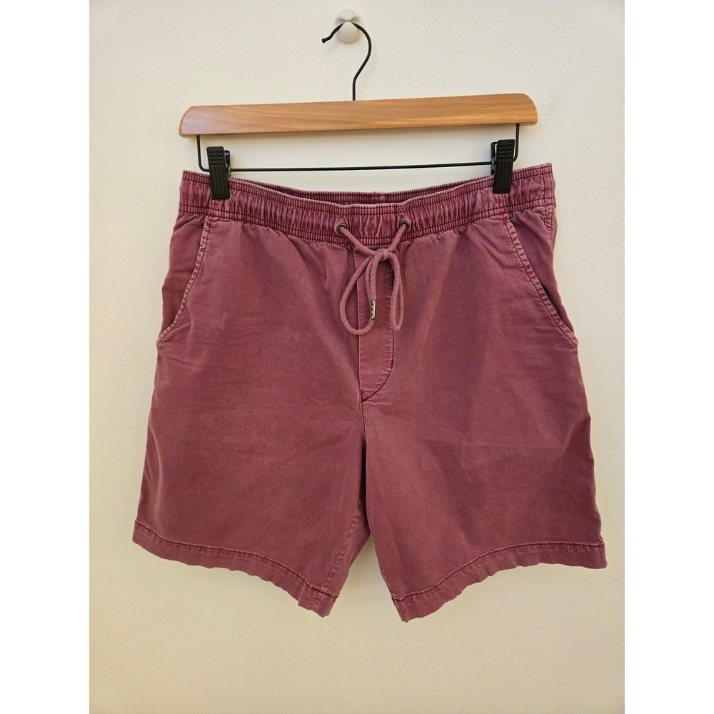 American Eagle Mens Drawstring Shorts Burgundy Red Cotton Lyocell Size Small